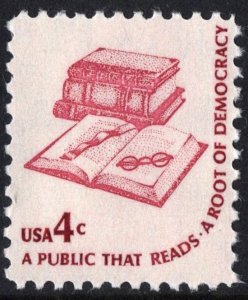 SC#1585 4¢ Books & Eyeglasses Single: Shiny Gum (1977) MNH