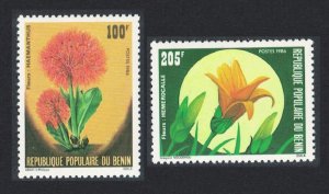 Benin Flowers 2v 1986 MNH SG#1019-1020