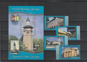 Romania STAMPS 2024 GIURGIU DANUBE RIVER HARBOUR LIGHTHOUSE POST MNH MS & SET