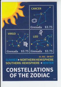 2013 Grenada SUMMER Constellations MS3 (Scott 3905) MNH