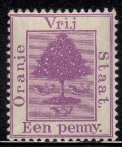 Orange Free State - 1894 1d purple MH* SG 68