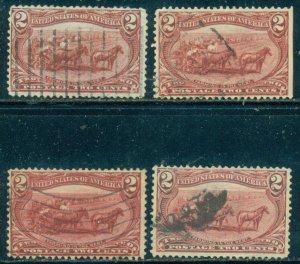 SCOTT # 286, USED, FINE, 4 STAMPS, GREAT PRICE!