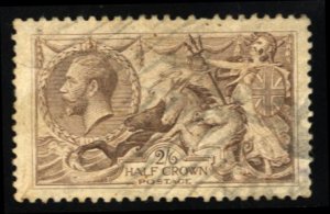 British Commonwealth - Great Britain #179 Cat$70, 1919 2sh6p olive brown, use...