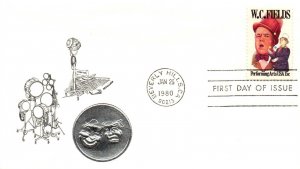 1980 FDC - Performing Arts USA 15c - Medallion Cachet - F25494