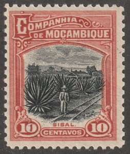 Mozambique Company, stamp, Scott#138,  mint, hinged,  10 c,