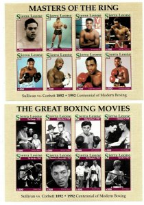 FULL SHEETS Sierra Leone 1993 1610-1 - Modern Boxing Cent. - Set of Sheets - MNH