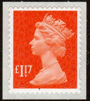Great Britain  #MH462, Mint NH, Self Adehesive, Date code M17L, CV $3.25