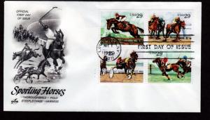 U.S. 1993 Set Sporting Horses FDC!