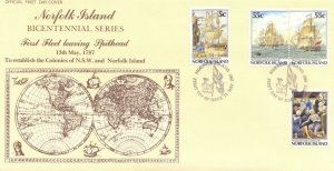 Norfolk Island Scott #'s 417 - 420 First Day Covers