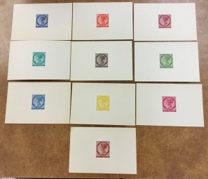 PRINCE EDWARD ISLAND Canada Reprint Die Proofs, 6p, 10 colors, wlCOA letter