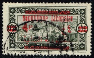 Lebanon #104 View of Beirut - Surcharged; Used (1.90) (2Stars)