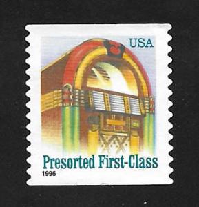   SC# 2912A - 25c - Juke Box, die cut 11.5 V, used single