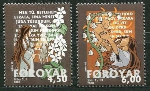 2000 FAROE ISLANDS - SG:398/399 - CHRISTMAS - UNMOUNTED MINT 