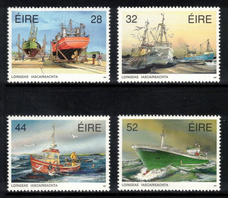 IRELAND 1991 Fishing Fleet; Scott 844-47; MNH