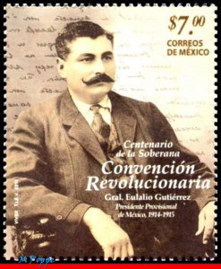 2917 MEXICO 2014 SOVEREIGN REVOLUTIONARY CONVENTION, GENERAL E.GUTIÉRREZ, MNH