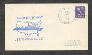 1946 USS Stanton Naval Ship Cover!