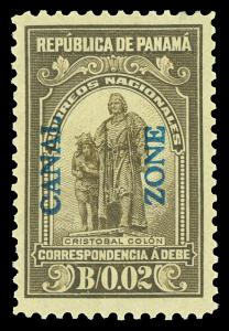 Canal Zone Scott J5 1915 2c Postage Due Issue Mint VF OG Small HR Cat $225