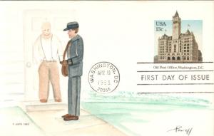 #UX99 Old Washington Post Office Powell FDC