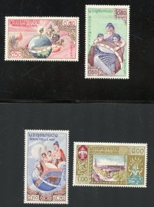 Laos Group of 30 stamps - Scott 41-43, 48-65, 70-73, 77-80, 88 Mint and Unused