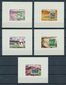 [112795] Upper Volta Burkina Faso 1977 World Cup football Imperf. sheets MNH