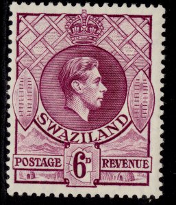 SWAZILAND GVI SG34, 6d deep magenta, M MINT. Cat £26.