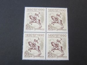 Austria 1990 Sc 1486 BLK(4) set MNH
