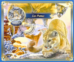 Madagascar 2022 Sheet  Mountain Lion Puma 1 value (TS0102)