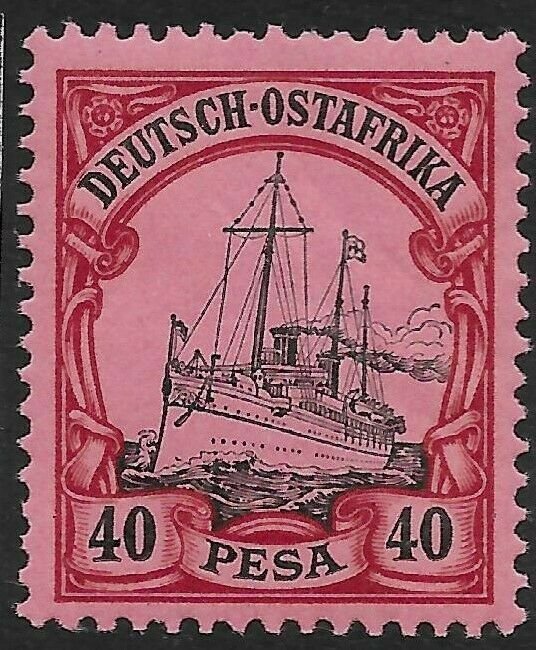 GERMAN EAST AFRICA SG22 1901 40p BLACK & CARMINE ON ROSE MTD MINT