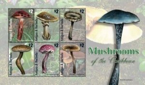 Antigua 2011 - Mushrooms of the Caribbean - Sheet of 6 - MNH