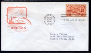 US 964 Oregon Territory House of Farnam Typed FDC