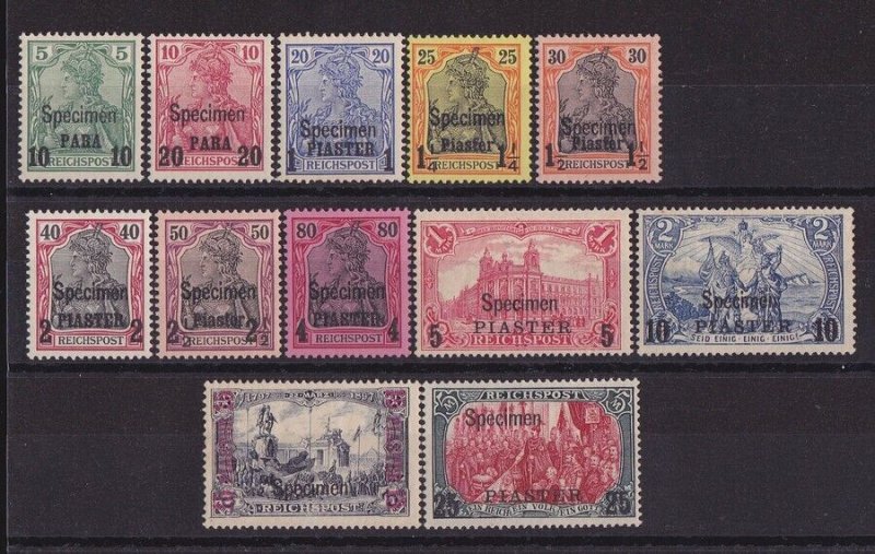 GERMAN POs in TURKEY 1900 Reichpost set SPECIMEN RARE!