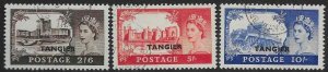 MOROCCO AGENCIES SG310/2 1955 GB CASTLES OVERPRINT SET USED