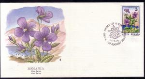 Romania FDC SC# 3304 Viola Dacica L284