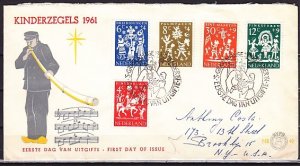 Netherlands, Scott cat. B358-B361. Holiday Folklore. First day cover. ^