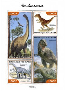 2022/06 - TOGO - DINOSAURS               4V  complet set    MNH ** T