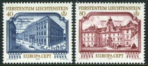 Liechtenstein 636-637,MNH.Michel 692-93.EUROPE CEPT-1978.Palace,Feldsberg Castle