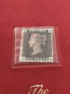 1840 1p PENNY BLACK First Day Of Issue Stamp And Letter