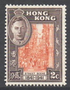 Hong Kong Scott 168 - SG163, 1941 Centenary 2c MH*