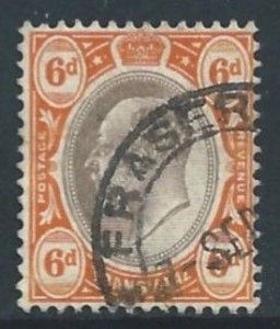 Transvaal #274 Used 6p Edward VII - Wmk. 3