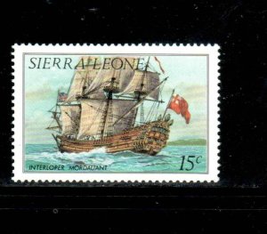 SIERRA LEONE #642 1984 15c INTERLOPER, SHIP MINT VF NH O.G