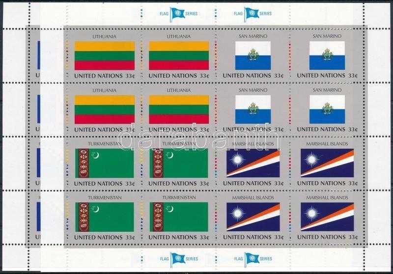 UN New York stamp Flags mini sheet set MNH 1999 Mi 797-804 WS244410