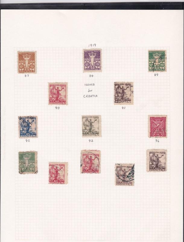 croatia stamps page ref 16971