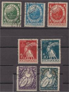 POLAND, CONSTITUTION 1921, USED SET	