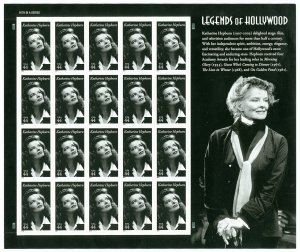 Scott 4461 44c Katharine Hepburn Mint Sheet NH Cat $21 (face $8.80)