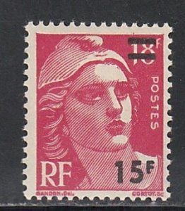 France # 706, Marianne Stamp Surcharged, Mint Hinged