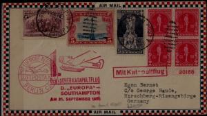 USA Catapult cover 21.9.30 on board depatch