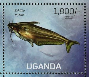 Fish Stamp Thunnus Maccoyii Schilbe Mystus Oxynotus Centrina S/S MNH #3020-3023