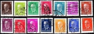ESTONIA 1936-39 Definitive: President Pats, 4 issues: 14v Used