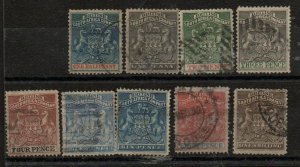 Rhodesia 1-9 Used Short set