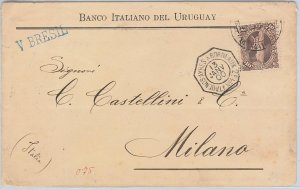 58698 - URUGUAY - POSTAL HISTORY: COVER to ITALY - 1900